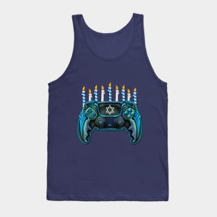 Video Game Controller Hanukkah Menorah Candles Tank Top